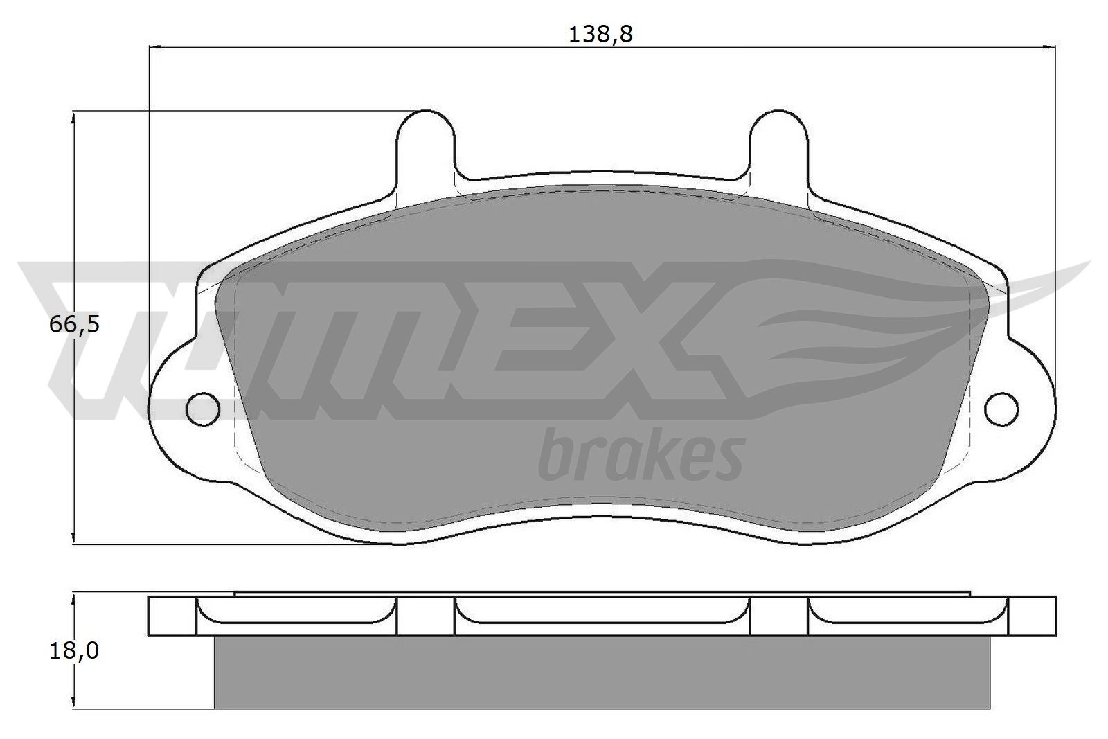TOMEX BRAKES Bremseklodser tx1301 foraksel for OPEL RENAULT