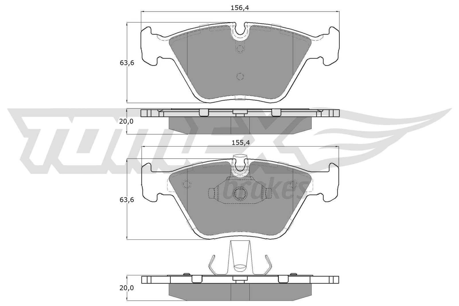 TOMEX BRAKES Bremseklodser tx1320 foraksel for BMW ROVER