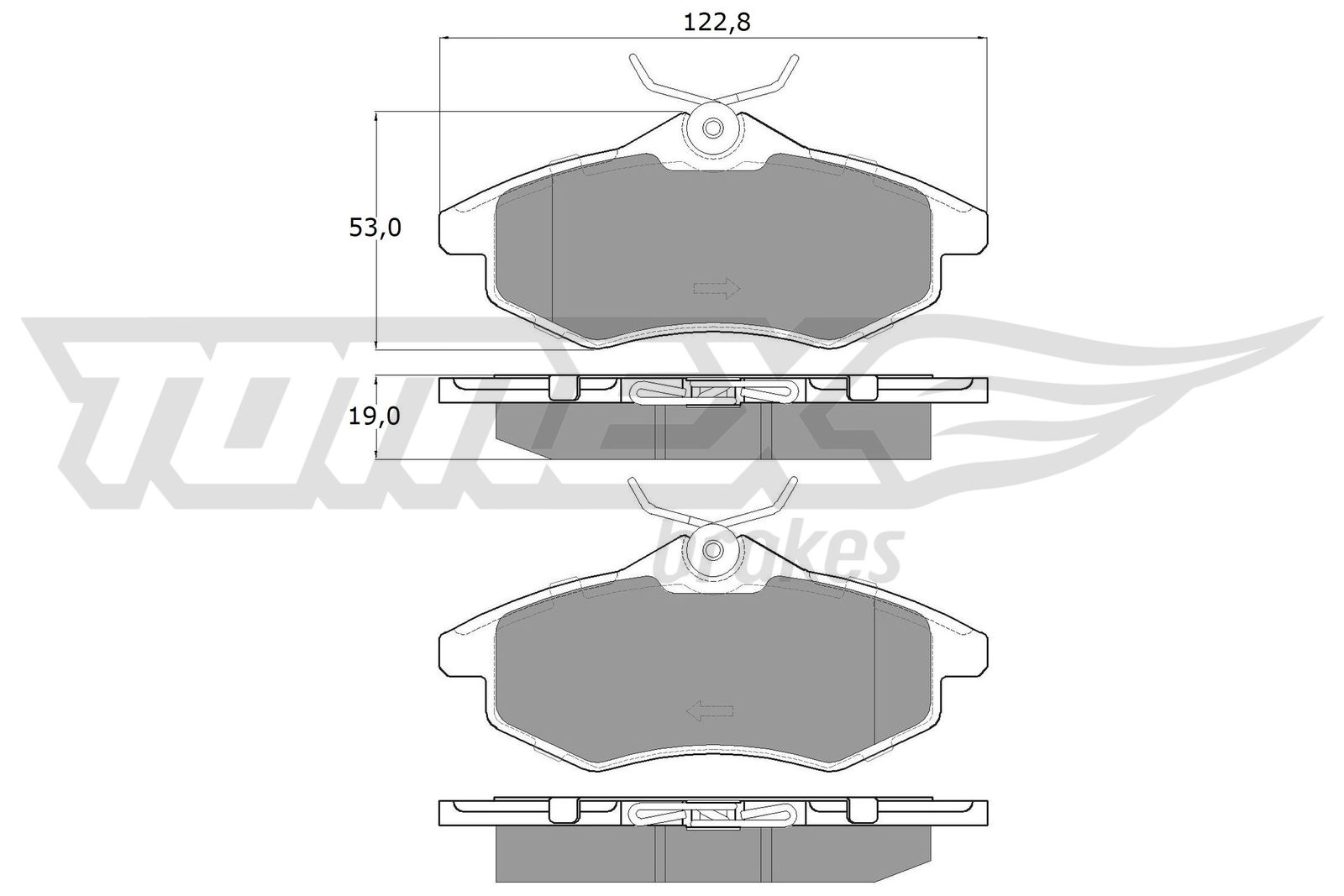 TOMEX BRAKES Bremseklodser tx1328 foraksel for CITROËN