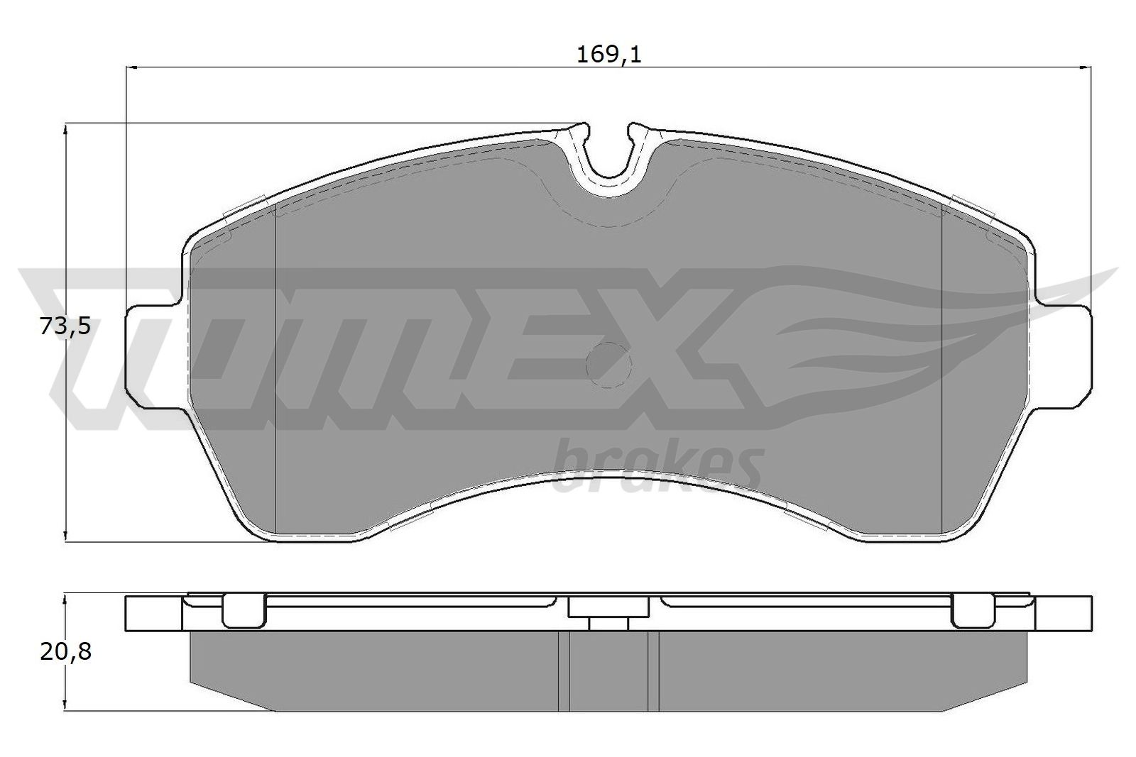 TOMEX BRAKES Bremseklodser tx1424 foraksel for MERCEDES-BENZ VW