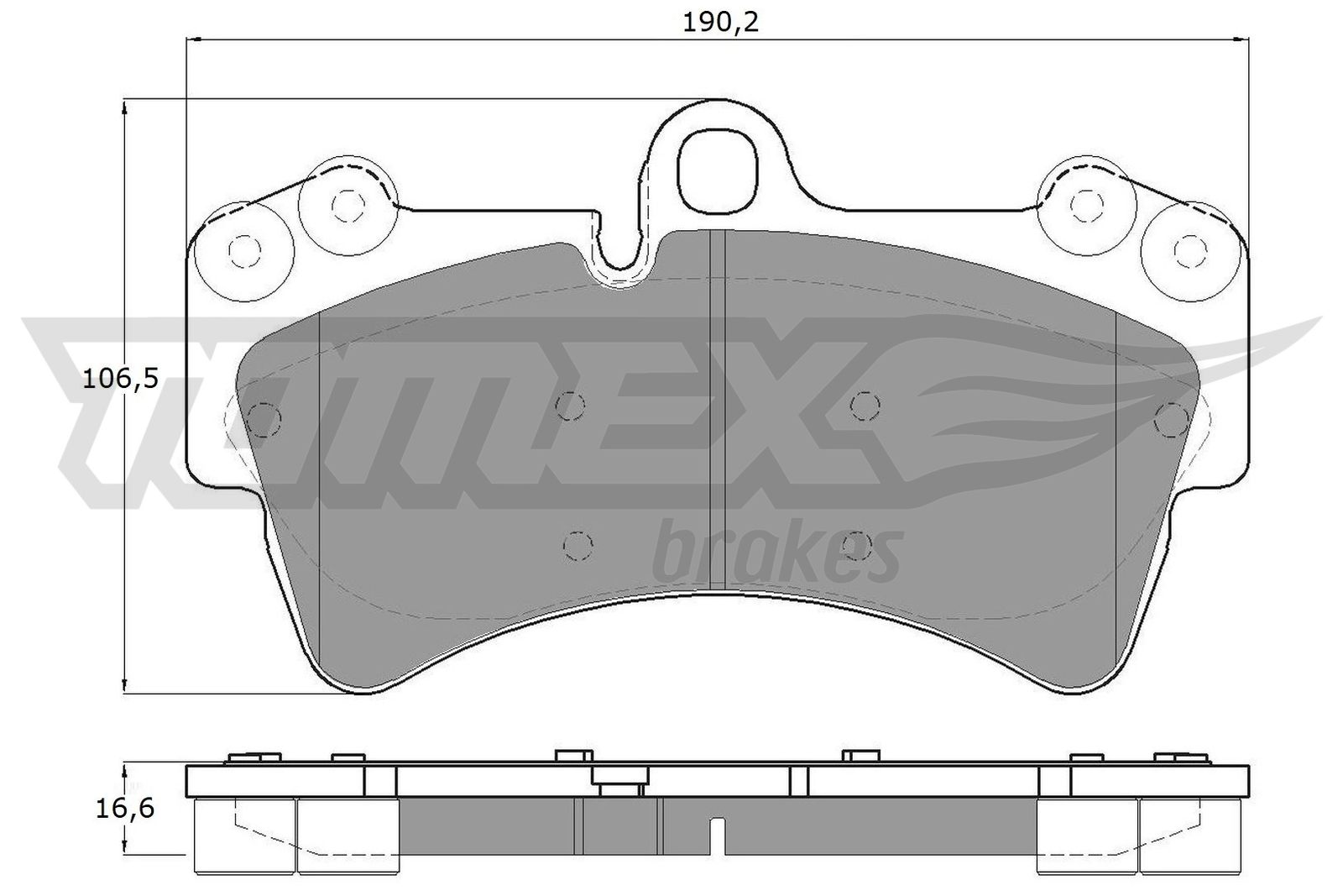 TOMEX BRAKES Bremseklodser tx1431 foraksel for VW AUDI PORSCHE