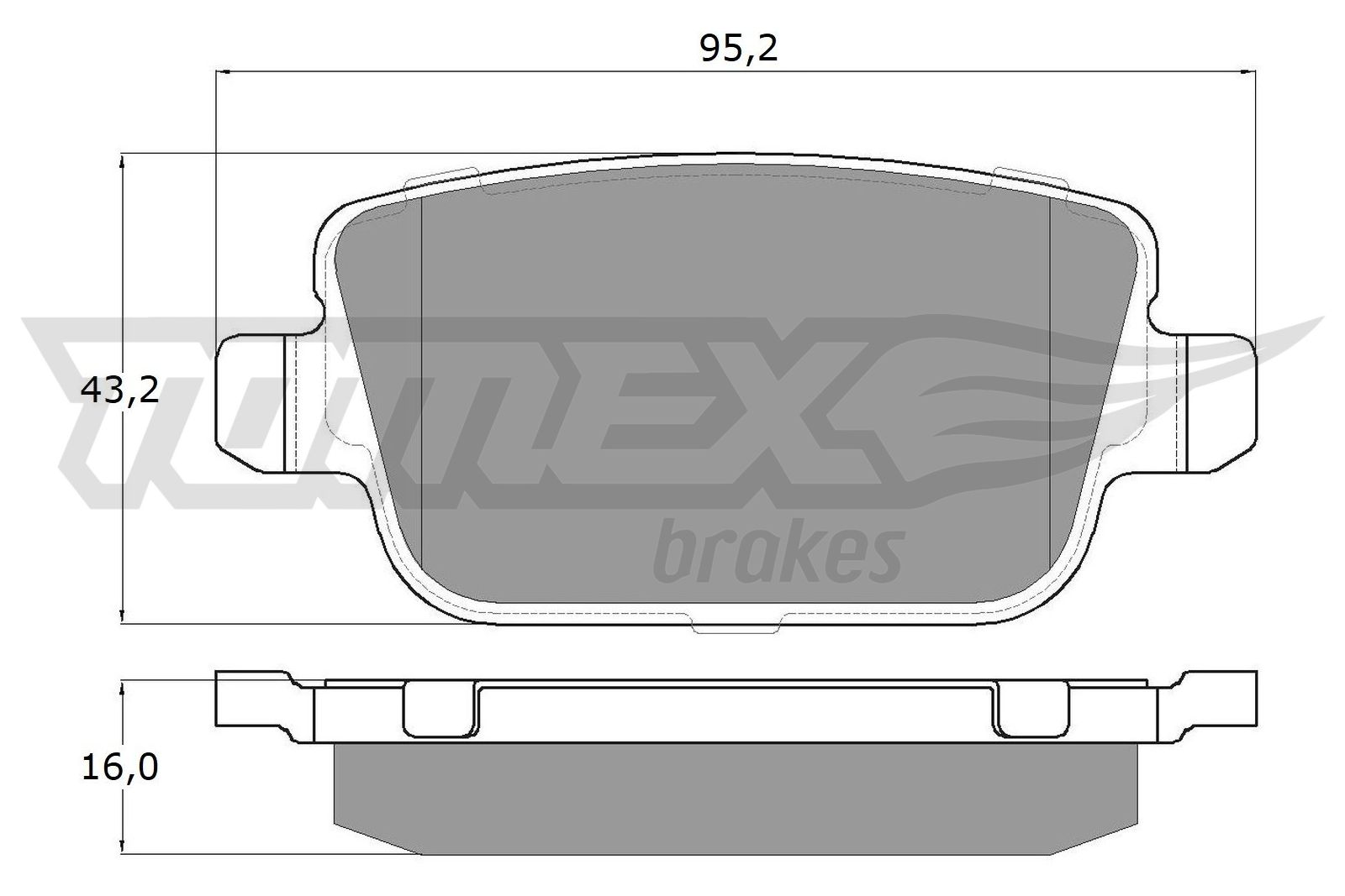 TOMEX BRAKES Bremseklodser tx1448 bagaksel for FORD FORD (CHANGAN) VOLVO PROTON LAND ROVER