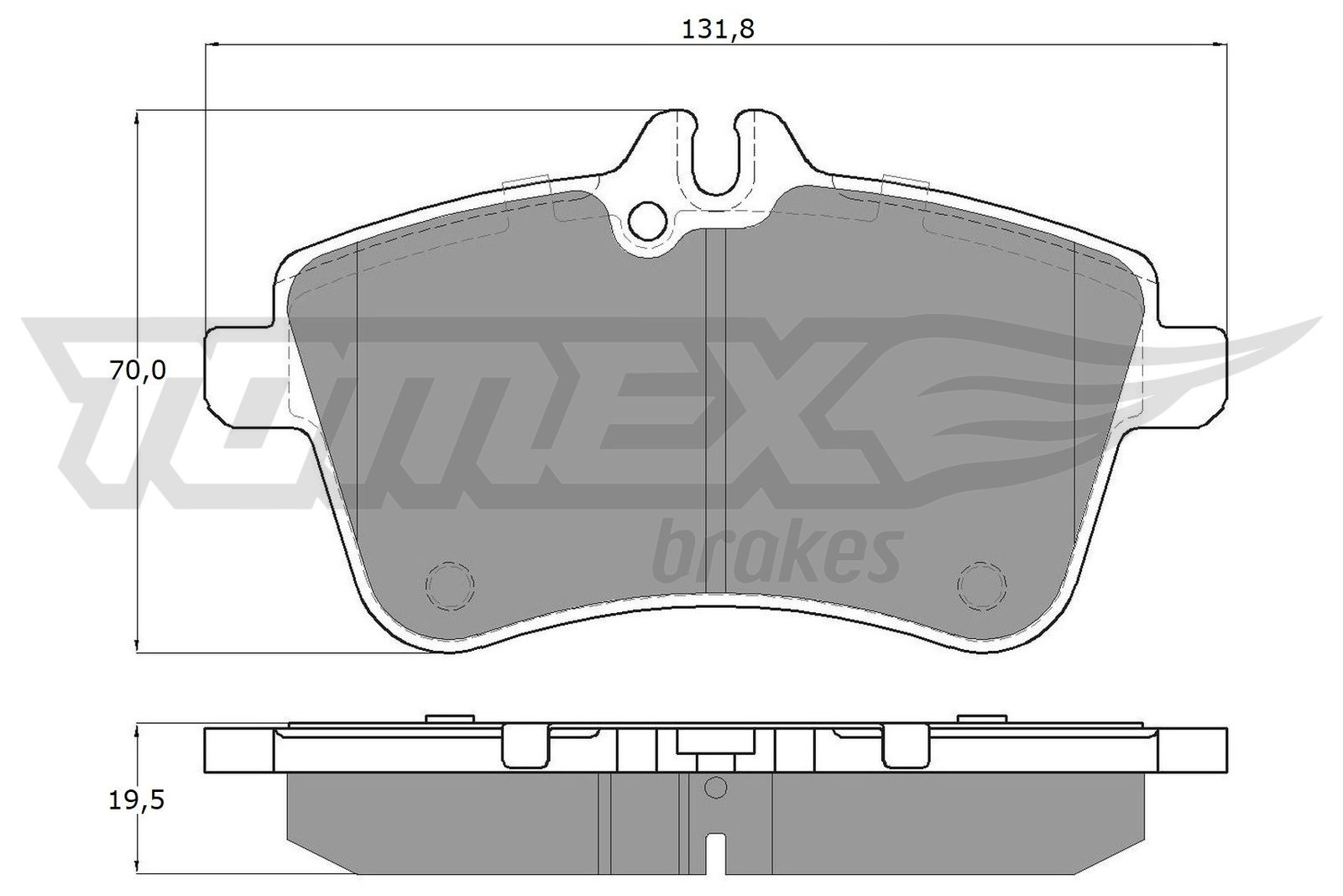 TOMEX BRAKES Bremseklodser tx1455 foraksel for MERCEDES-BENZ