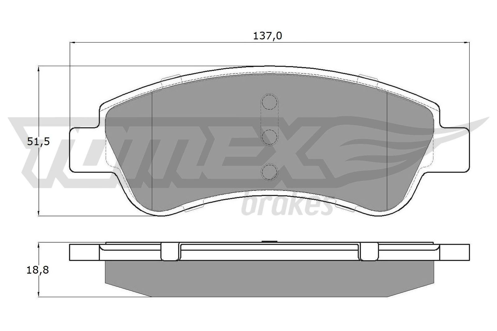 TOMEX BRAKES Bremseklodser tx1464 foraksel for PEUGEOT PEUGEOT (DF-PSA) VAUXHALL FENGSHEN CITROËN DS OPEL