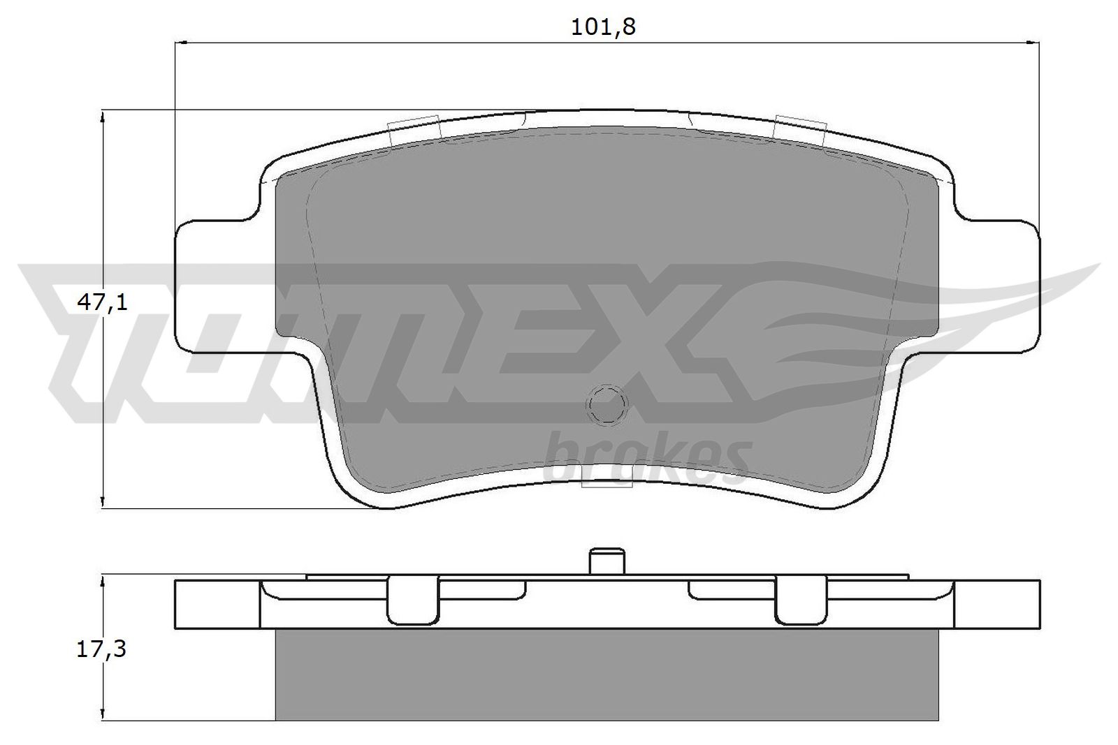 TOMEX BRAKES Bremseklodser tx1462 bagaksel for OPEL FIAT