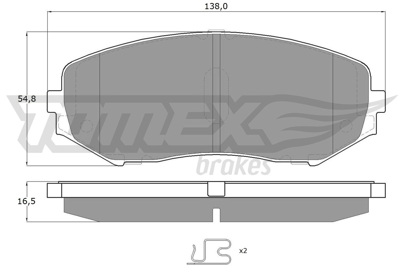 TOMEX BRAKES Bremseklodser tx1492 foraksel for SUZUKI