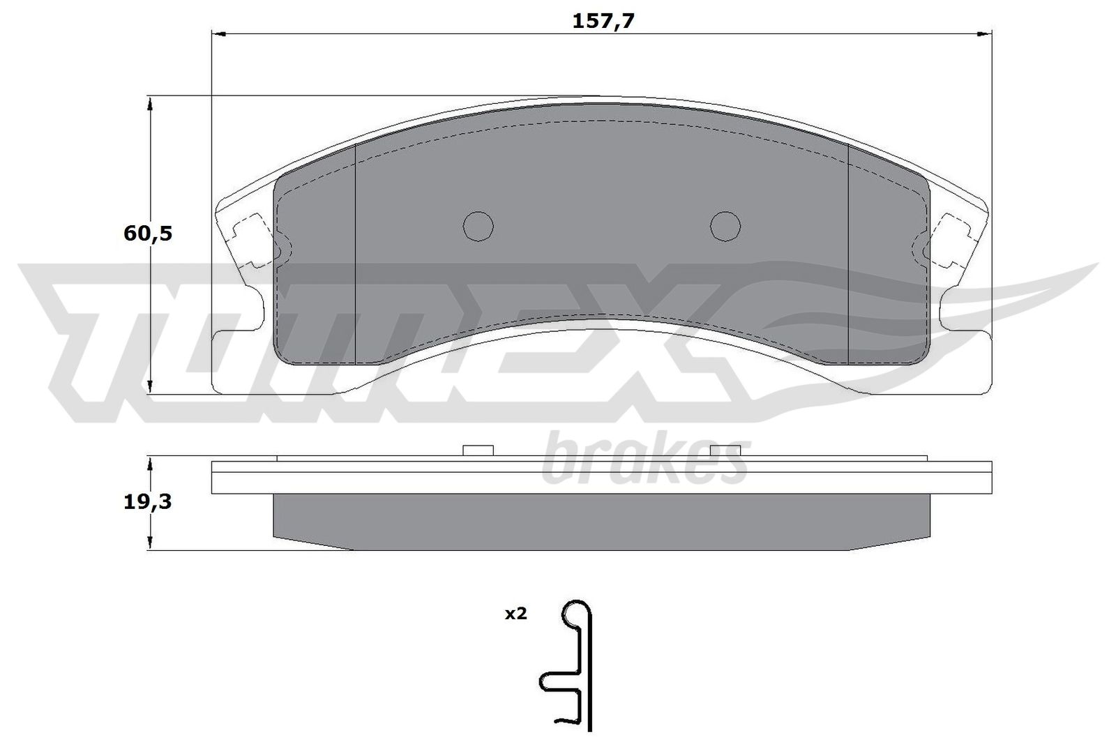 TOMEX BRAKES Bremseklodser tx1491 foraksel for CHRYSLER JEEP