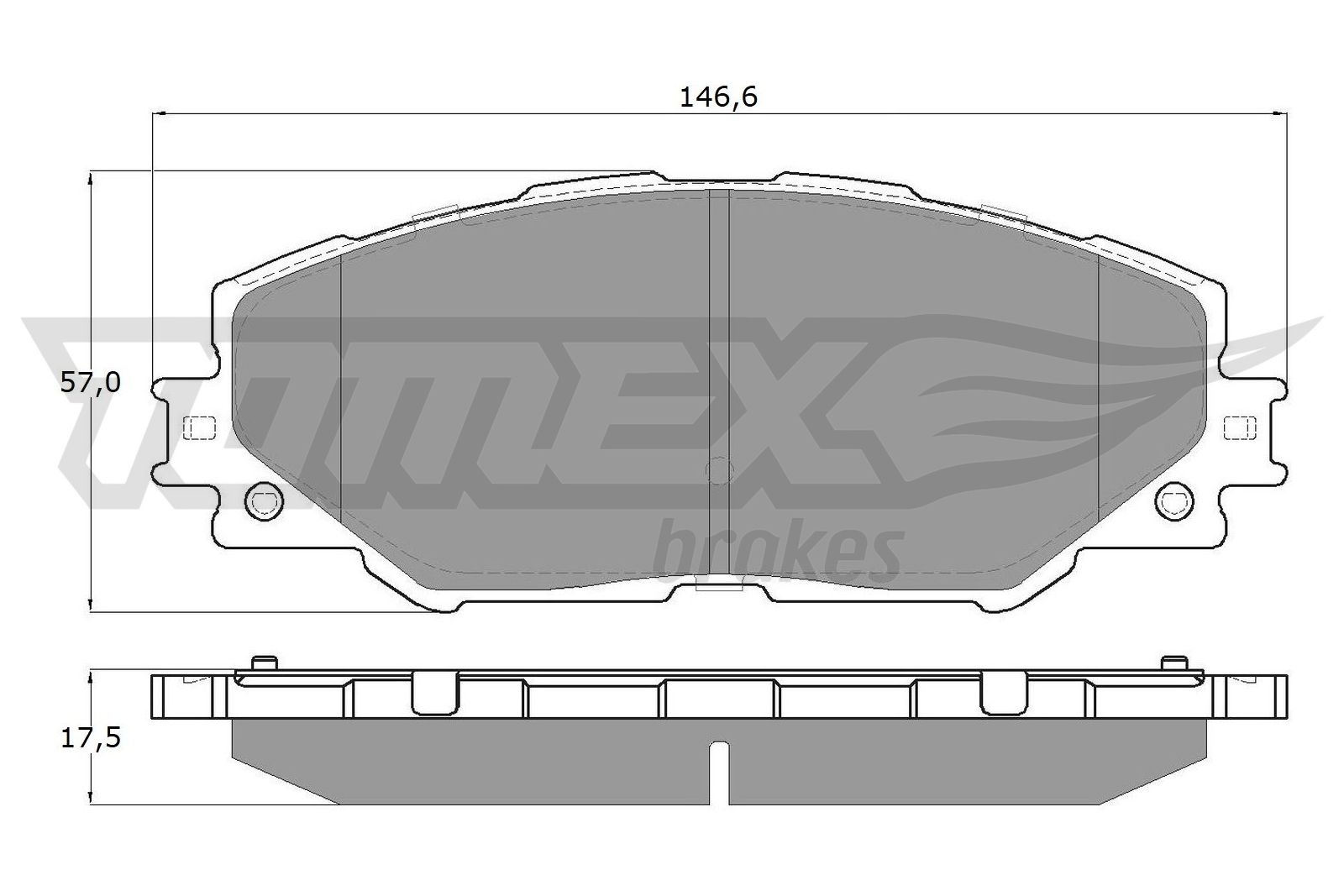 TOMEX BRAKES Bremseklodser tx1541 foraksel for PONTIAC TOYOTA TOYOTA (FAW)