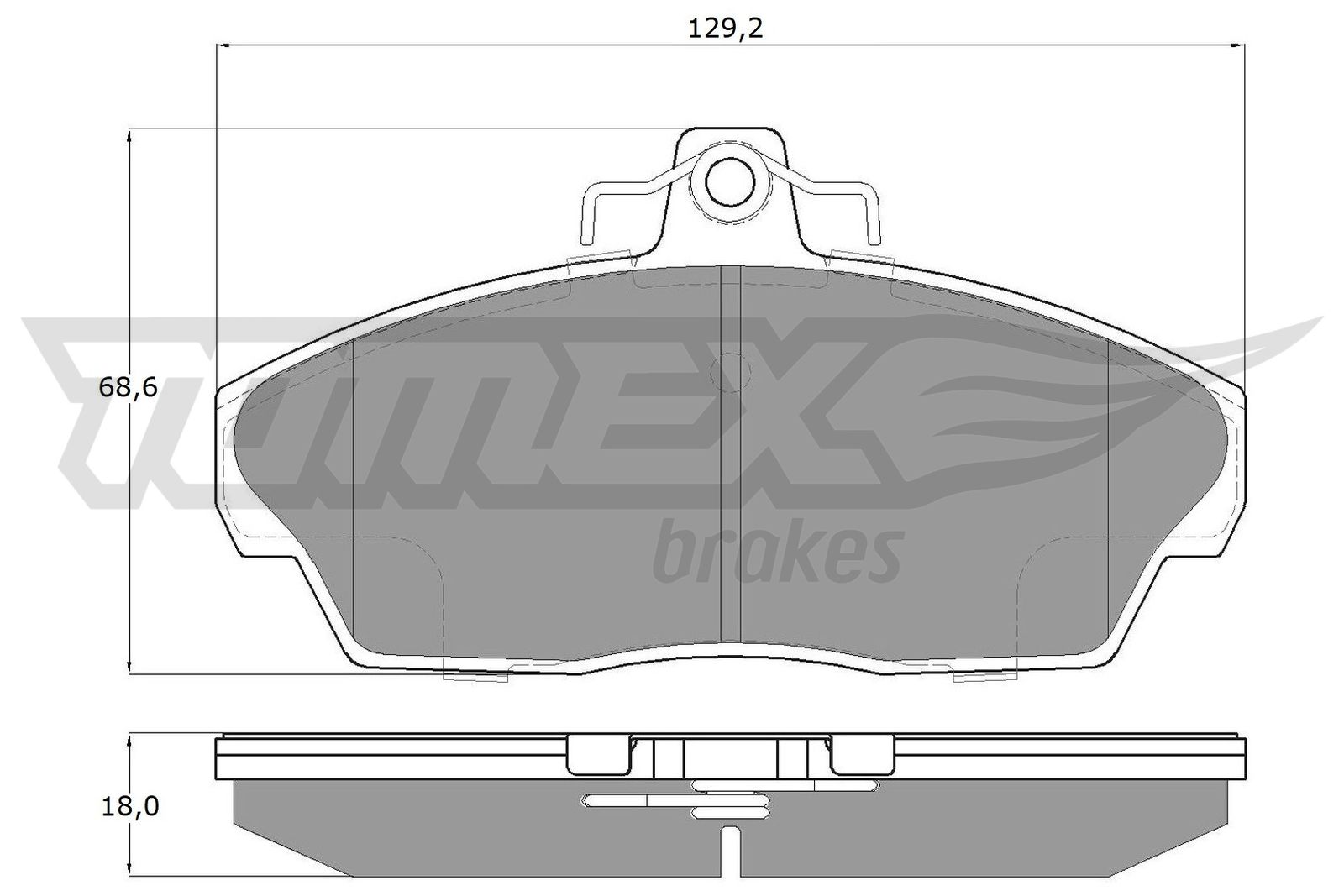 TOMEX BRAKES Bremseklodser tx1540 foraksel for ROVER
