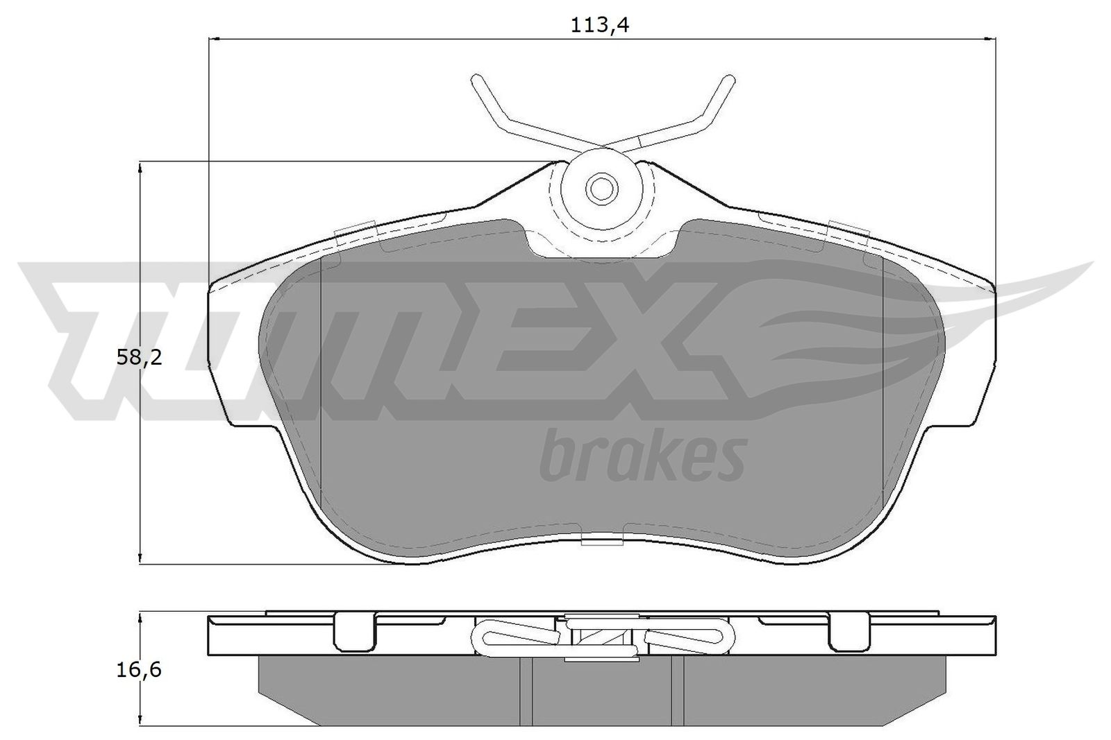 TOMEX BRAKES Bremseklodser tx1594 bagaksel for PEUGEOT FIAT CITROËN TOYOTA