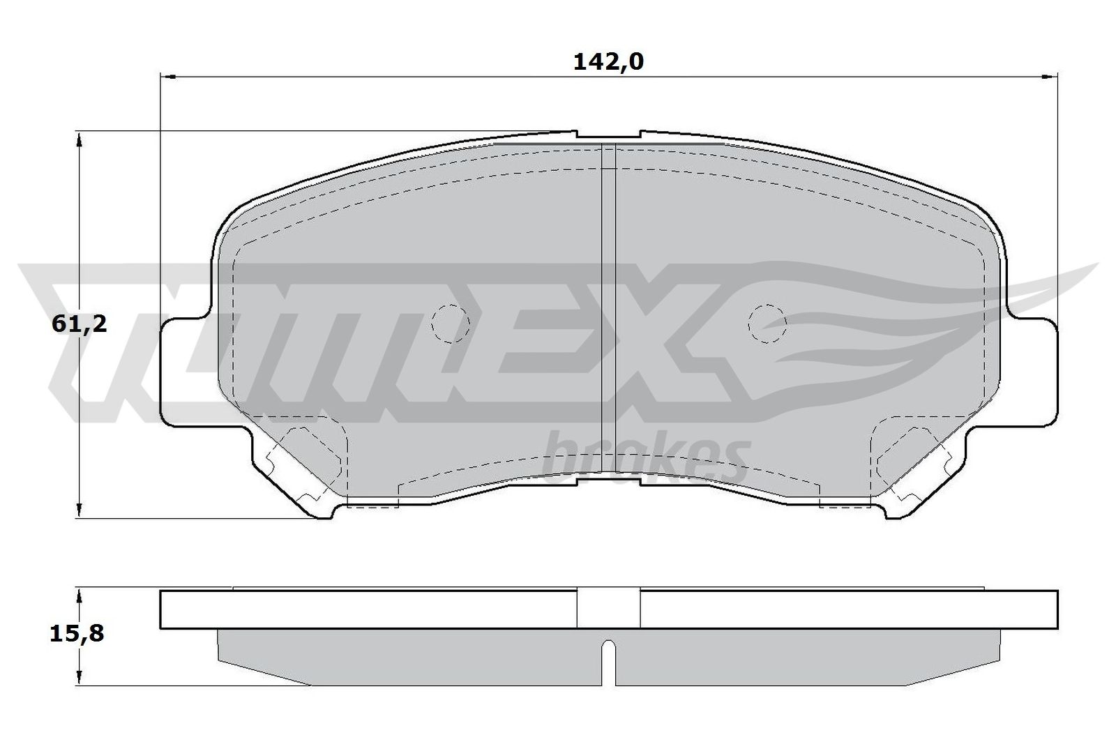 TOMEX BRAKES Bremseklodser tx1725 foraksel for MAZDA MAZDA (CHANGAN)