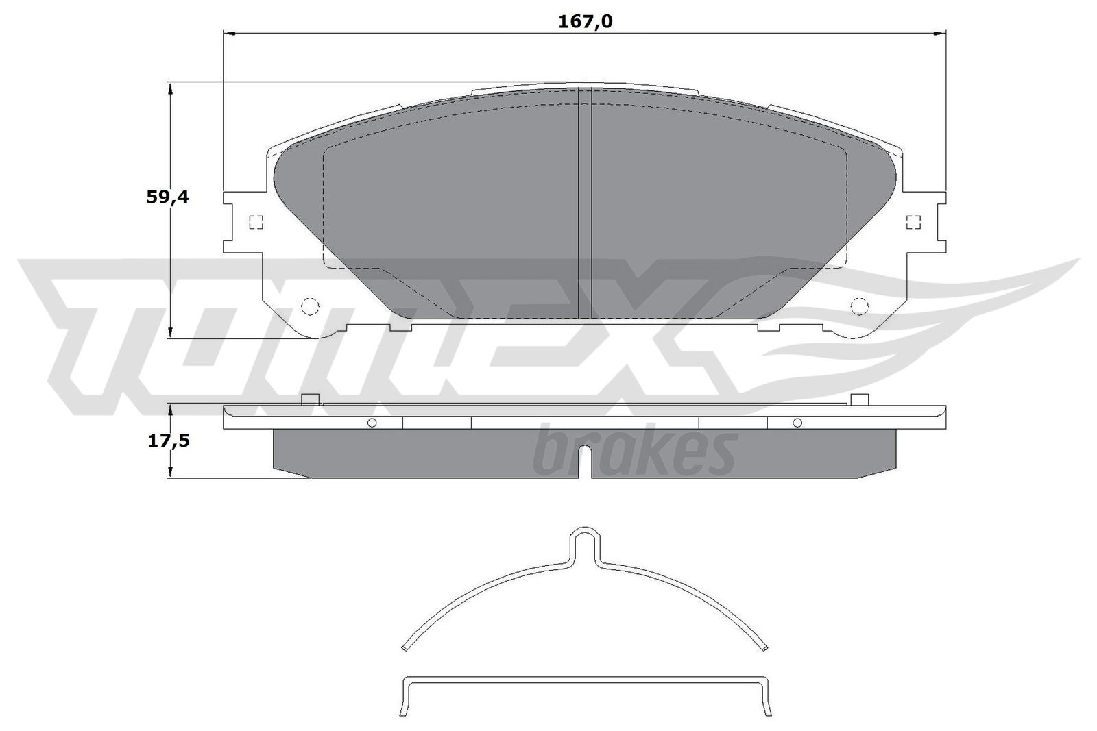 TOMEX BRAKES Bremseklodser tx1780 foraksel for TOYOTA LEXUS TOYOTA (GAC)