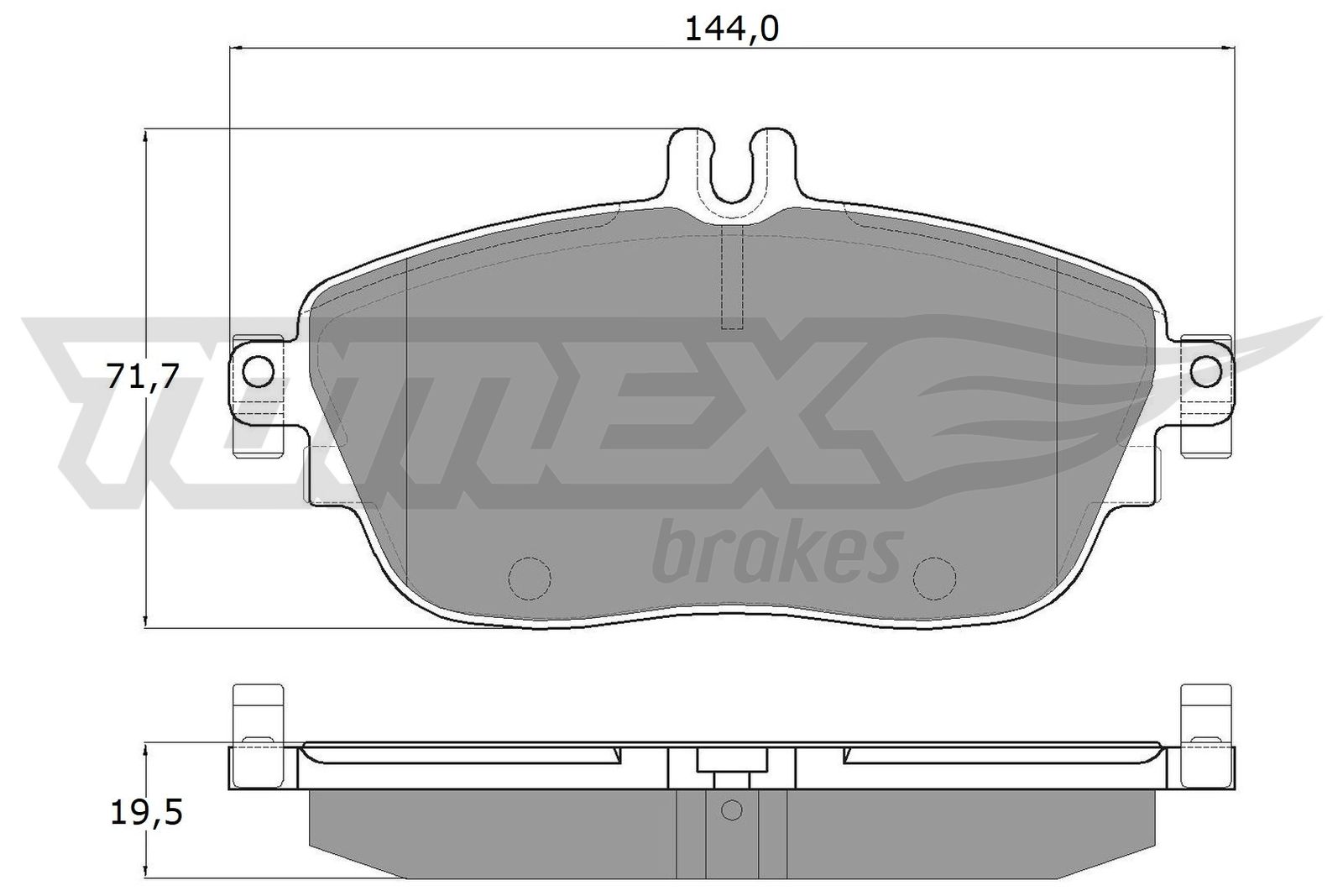 TOMEX BRAKES Bremseklodser tx1806 foraksel for MERCEDES-BENZ INFINITI