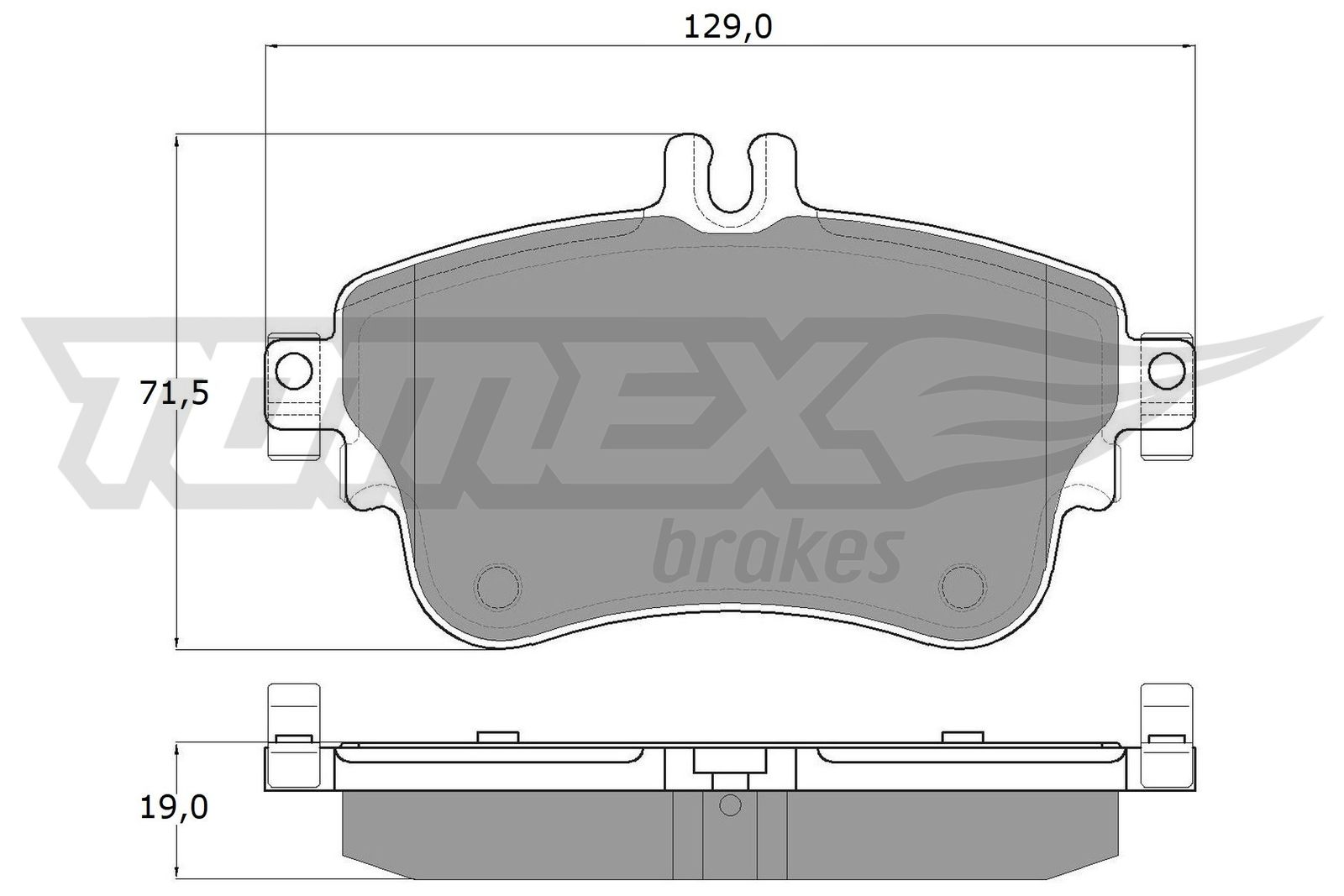 TOMEX BRAKES Bremseklodser tx1807 foraksel for MERCEDES-BENZ