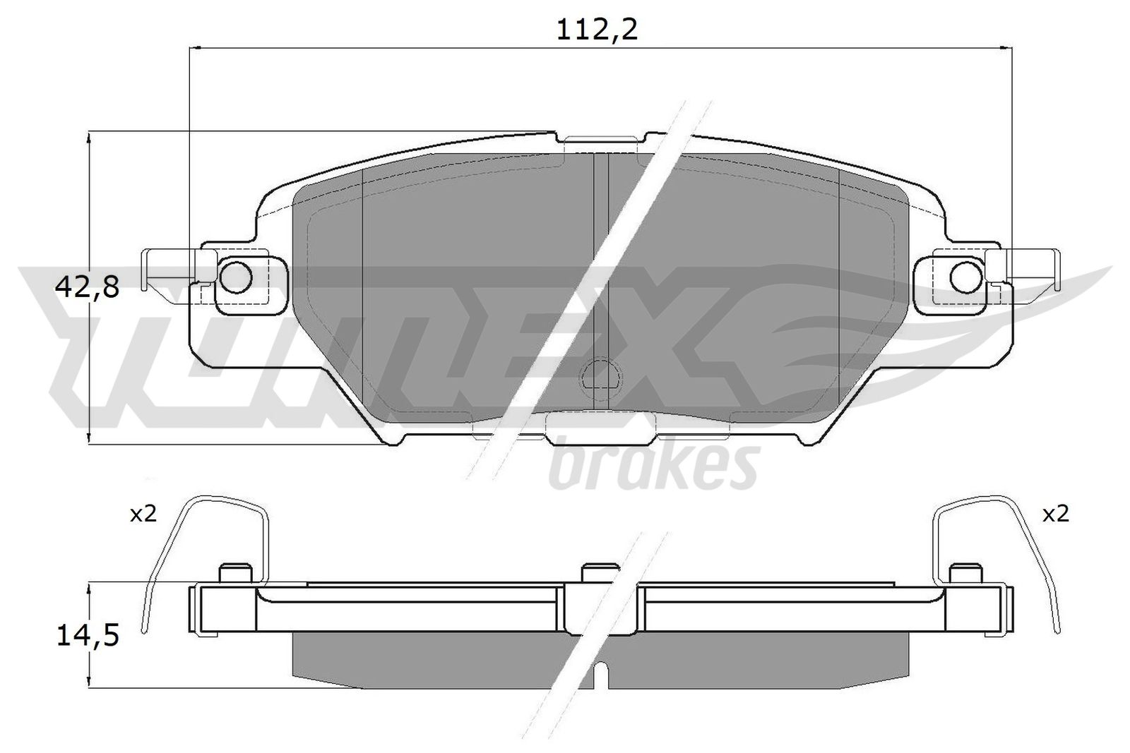 TOMEX BRAKES Bremseklodser tx1831 bagaksel for MAZDA