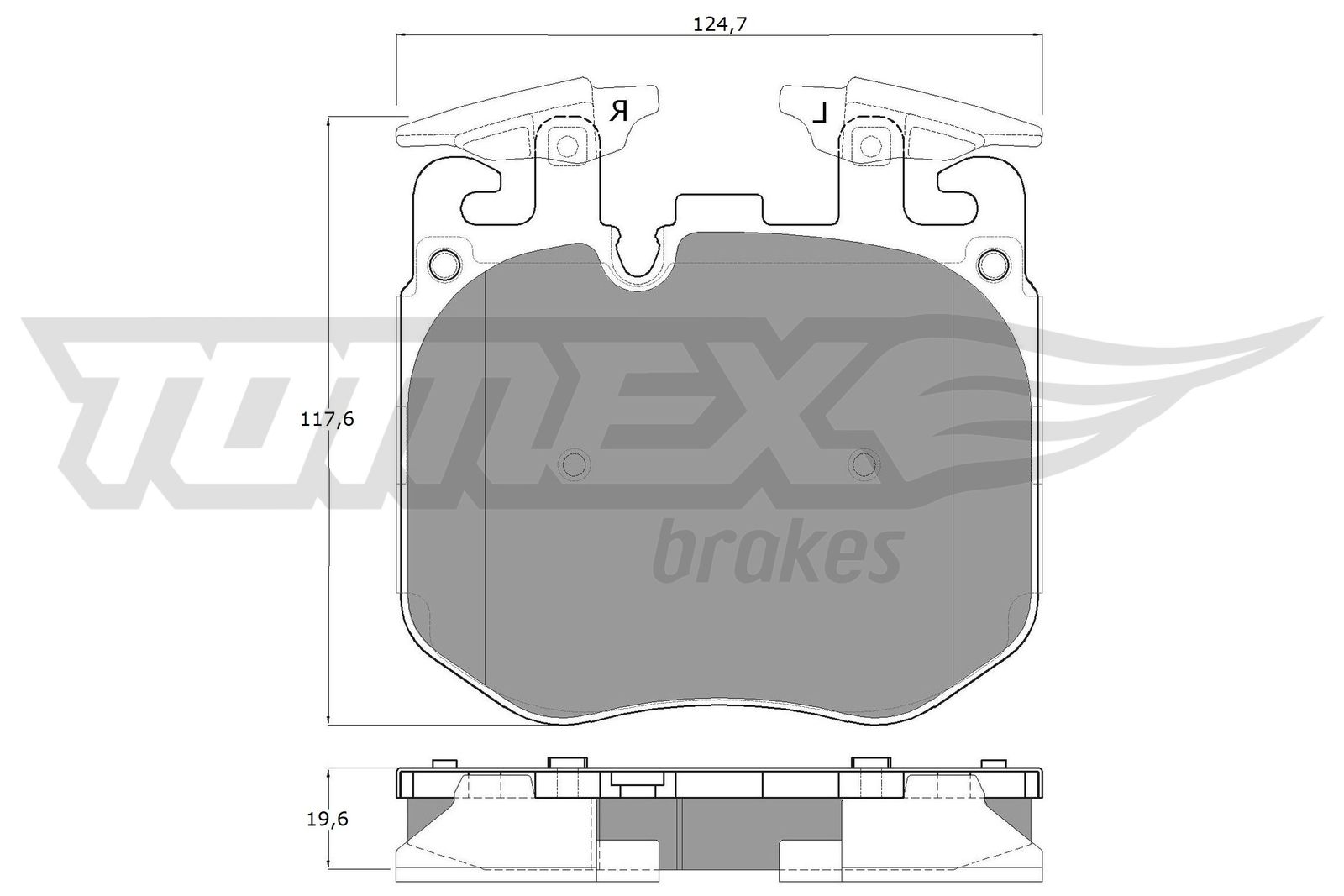 TOMEX BRAKES Bremseklodser tx1850 foraksel for BMW