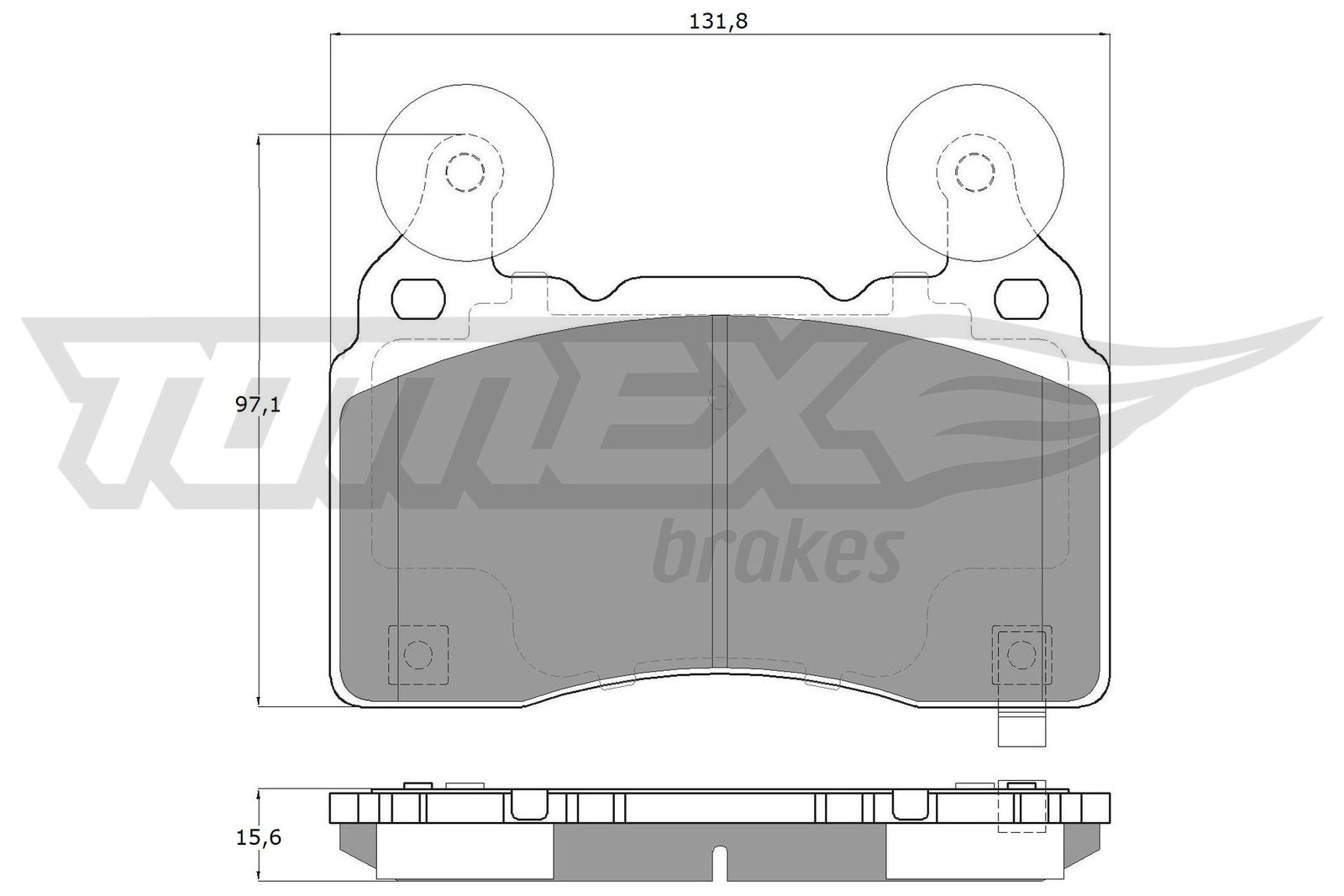 TOMEX BRAKES Bremseklodser tx1889 foraksel for CHEVROLET