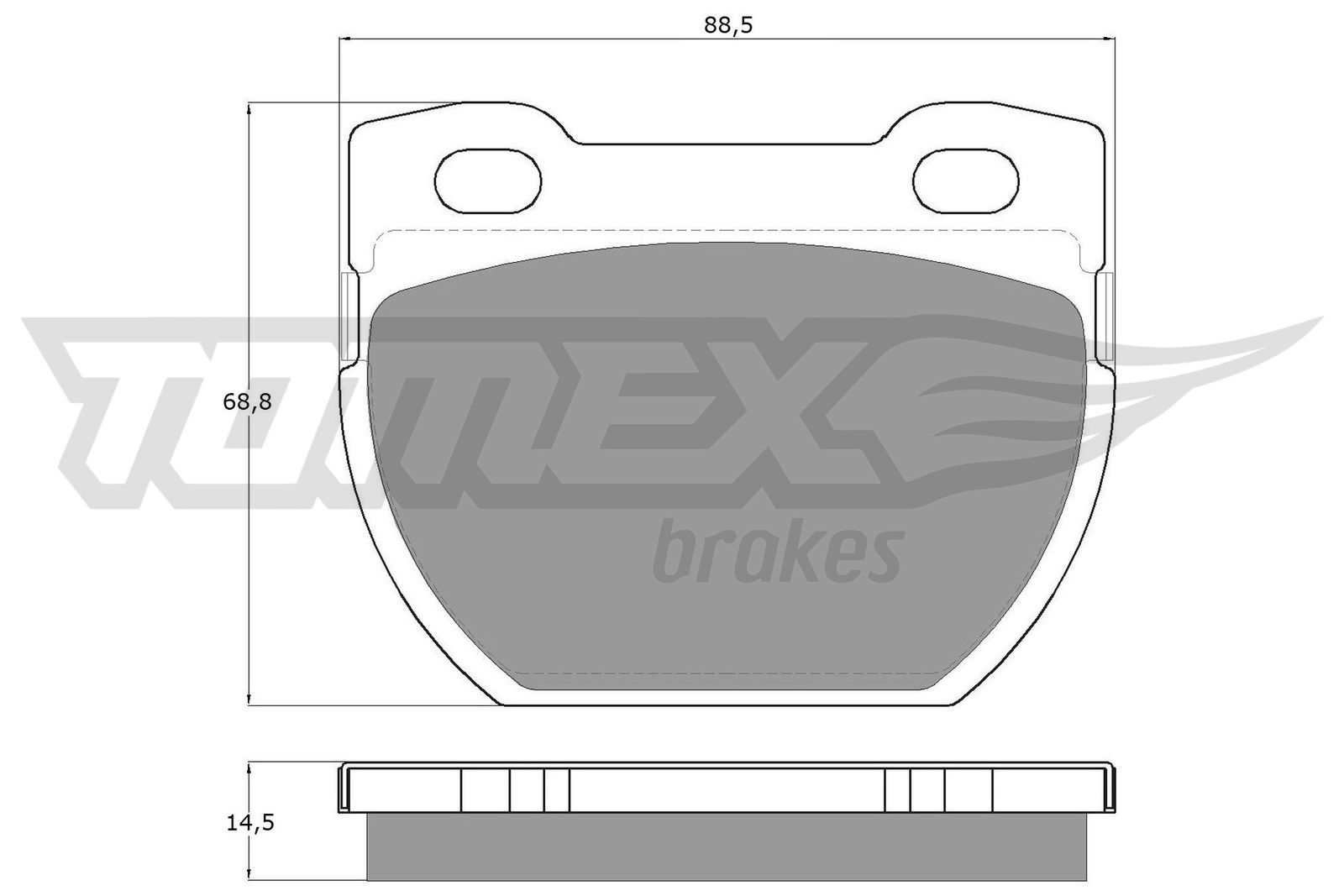 TOMEX BRAKES Bremseklodser tx1924 bagaksel for LAND ROVER