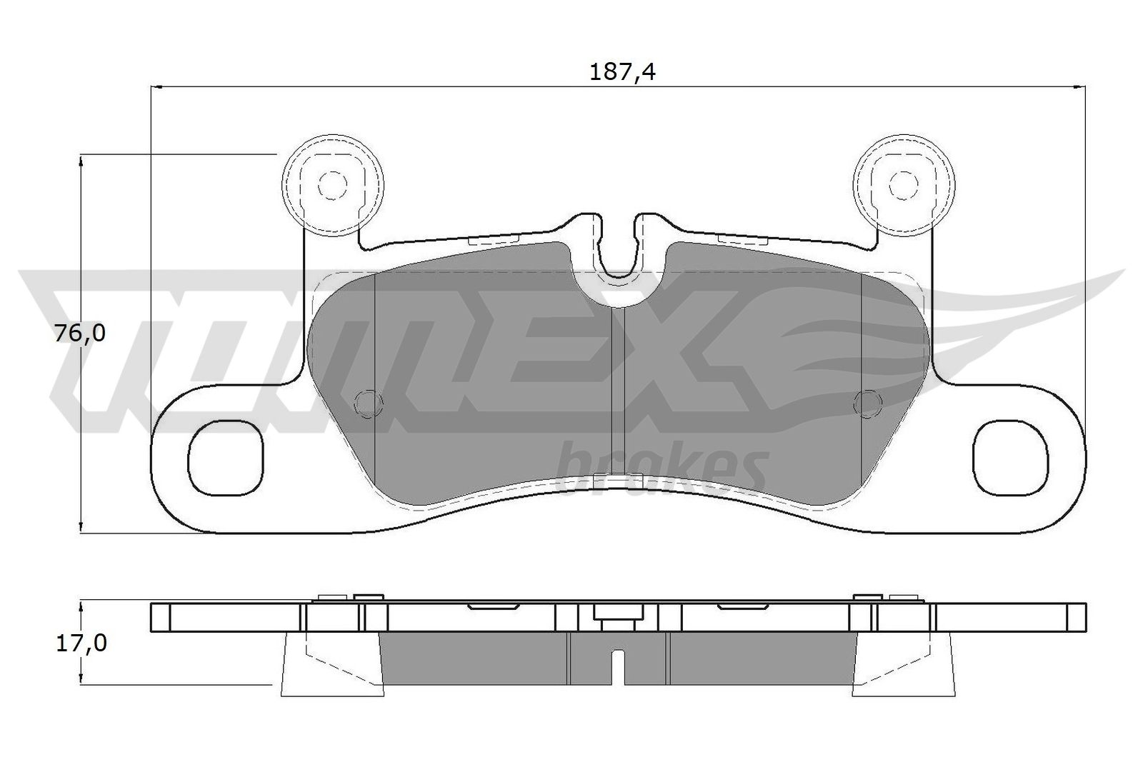 TOMEX BRAKES Bremseklodser tx1926 bagaksel for VW PORSCHE AUDI