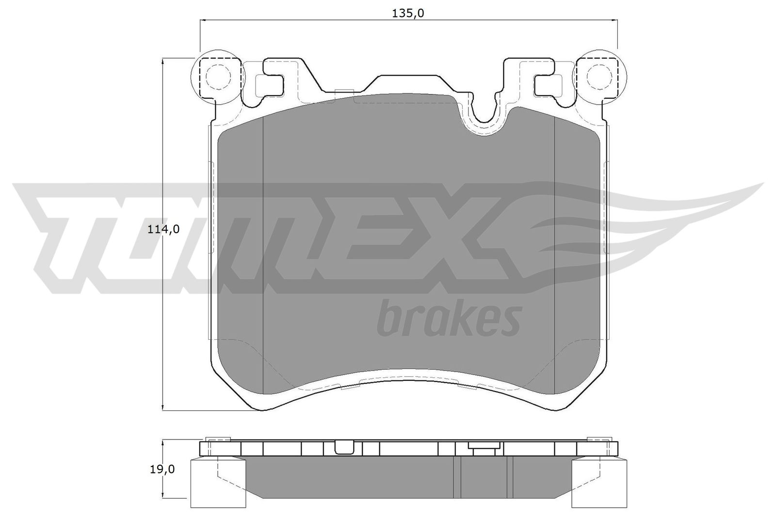 TOMEX BRAKES Bremseklodser tx1946 foraksel for BMW ROLLS-ROYCE