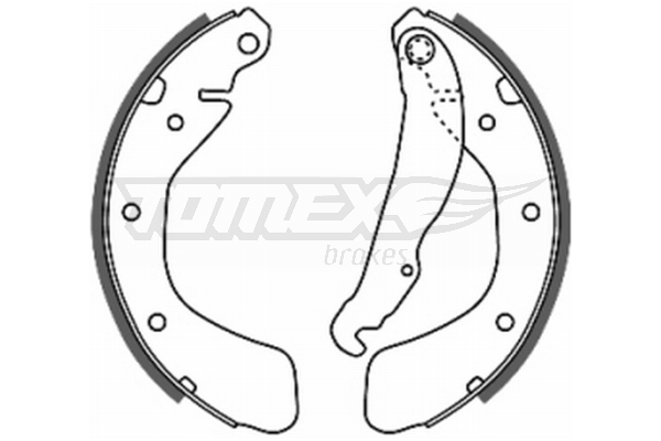 TOMEX BRAKES Bremsebakkesæt tx2017 bagaksel for OPEL VAUXHALL CHEVROLET