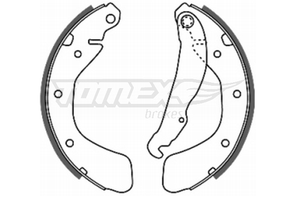 TOMEX BRAKES Bremsebakkesæt tx2018 bagaksel for OPEL VAUXHALL DAEWOO CHEVROLET