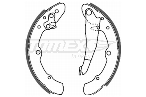 TOMEX BRAKES Bremsebakkesæt tx2025 bagaksel for AUDI VAG VW