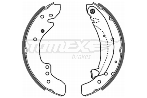 TOMEX BRAKES Bremsebakkesæt tx2029 bagaksel for FIAT CITROËN