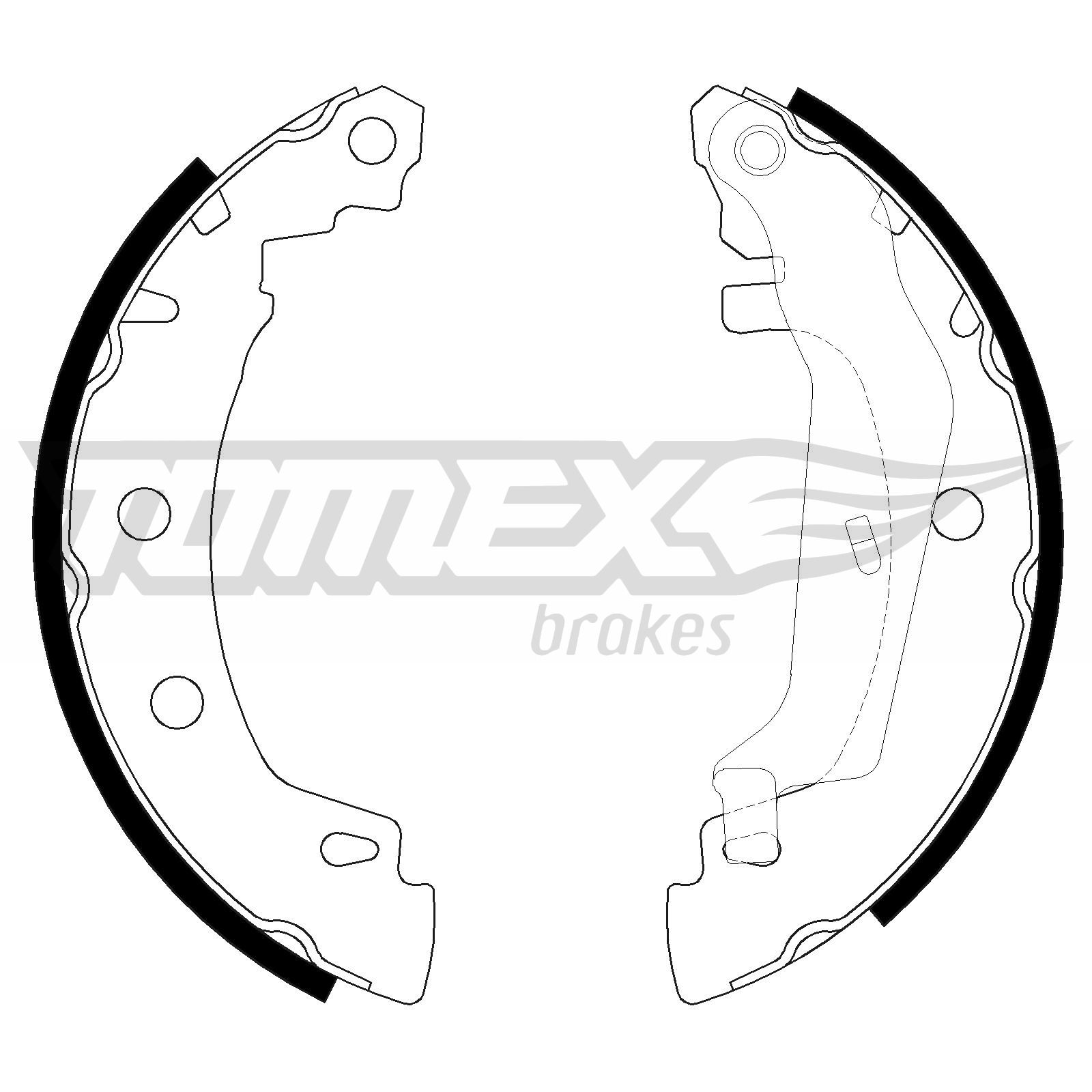 TOMEX BRAKES Bremsebakkesæt tx2043 bagaksel for RENAULT
