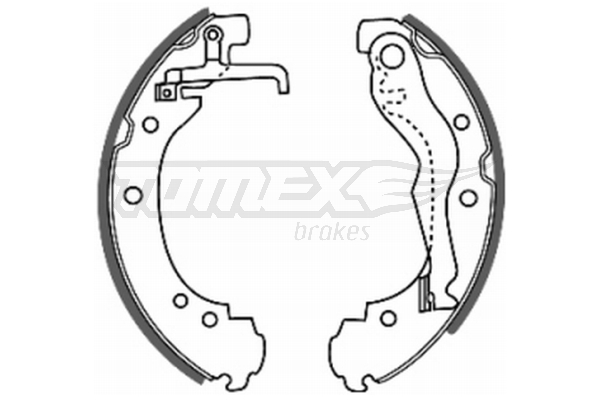 TOMEX BRAKES Bremsebakkesæt tx2047 bagaksel for VAG