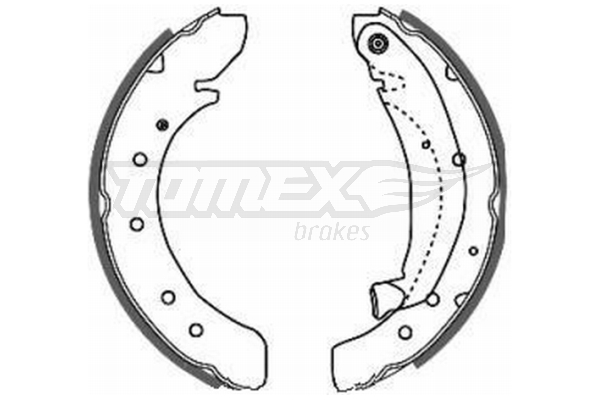TOMEX BRAKES Bremsebakkesæt tx2050 bagaksel for CITROËN FIAT PEUGEOT
