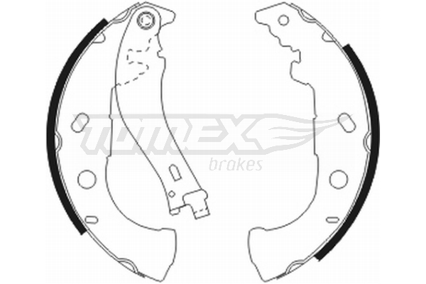 TOMEX BRAKES Bremsebakkesæt tx2052 bagaksel for FIAT