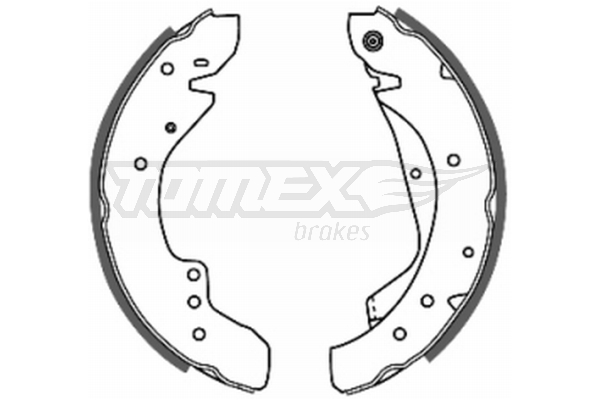 TOMEX BRAKES Bremsebakkesæt tx2059 bagaksel for PEUGEOT VAUXHALL OPEL FIAT CITROËN RENAULT