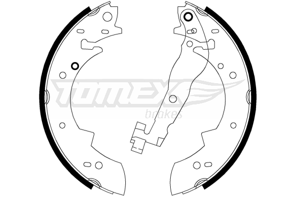 TOMEX BRAKES Bremsebakkesæt tx2062 bagaksel for PEUGEOT RENAULT SUZUKI