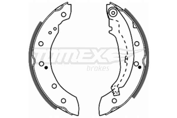 TOMEX BRAKES Bremsebakkesæt tx2072 bagaksel for CITROËN PEUGEOT DACIA RENAULT