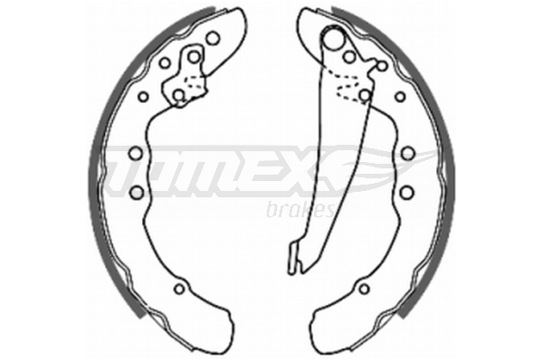 TOMEX BRAKES Bremsebakkesæt tx2070 bagaksel for VAG AUDI