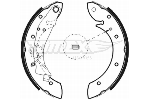 TOMEX BRAKES Bremsebakkesæt tx2075 bagaksel for PEUGEOT CITROËN RENAULT