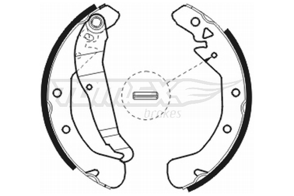 TOMEX BRAKES Bremsebakkesæt tx2078 bagaksel for OPEL