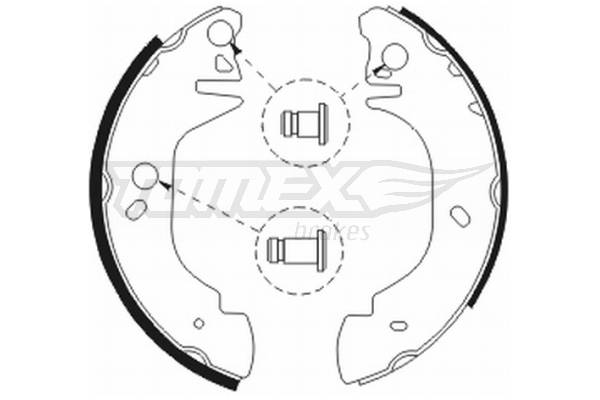 TOMEX BRAKES Bremsebakkesæt tx2081 bagaksel for FORD