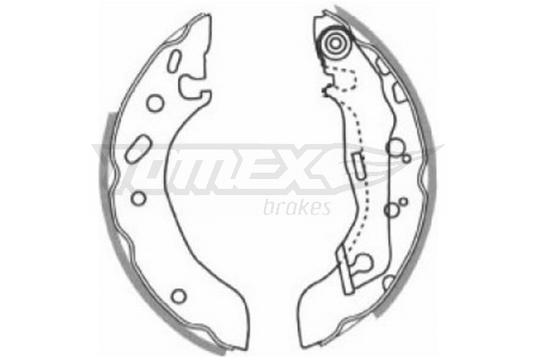 TOMEX BRAKES Bremsebakkesæt tx2083 bagaksel for FORD MAZDA