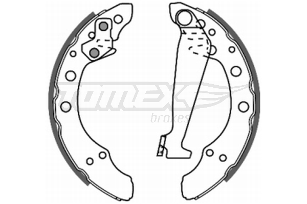 TOMEX BRAKES Bremsebakkesæt tx2086 bagaksel for VW AUDI VW (FAW) VW (SVW) SKODA (SVW)