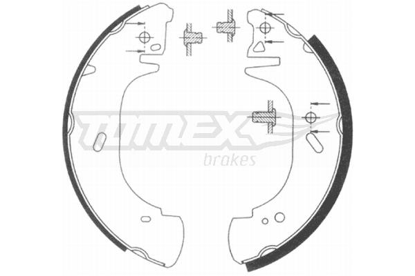 TOMEX BRAKES Bremsebakkesæt tx2089 bagaksel for FORD