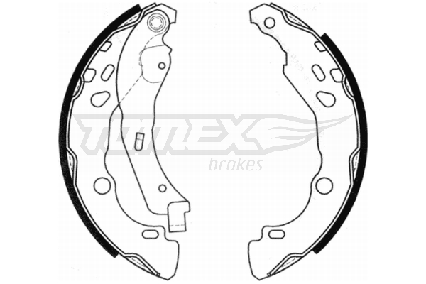TOMEX BRAKES Bremsebakkesæt tx2099 bagaksel for PEUGEOT CITROËN NISSAN DACIA RENAULT HYUNDAI