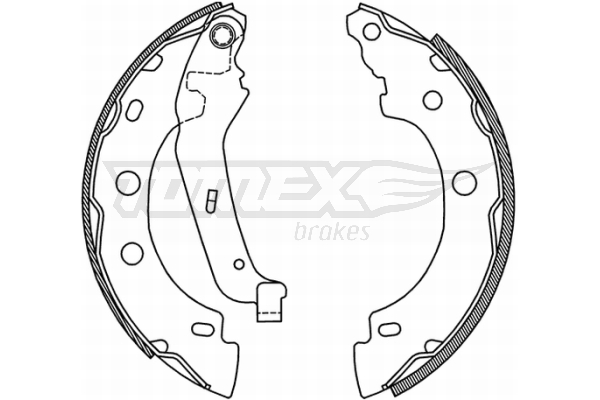 TOMEX BRAKES Bremsebakkesæt tx2100 bagaksel for NISSAN RENAULT