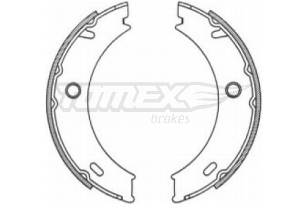 TOMEX BRAKES Bremsebakkesæt tx2118 bagaksel for MERCEDES-BENZ VAG