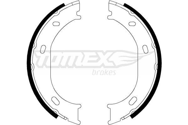TOMEX BRAKES Bremsebakkesæt tx2117 bagaksel for MERCEDES-BENZ VAG