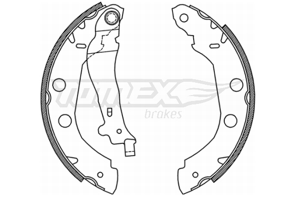 TOMEX BRAKES Bremsebakkesæt tx2101 bagaksel for NISSAN RENAULT