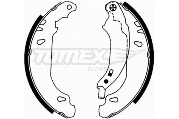TOMEX BRAKES Bremsebakkesæt tx2165 bagaksel for DACIA