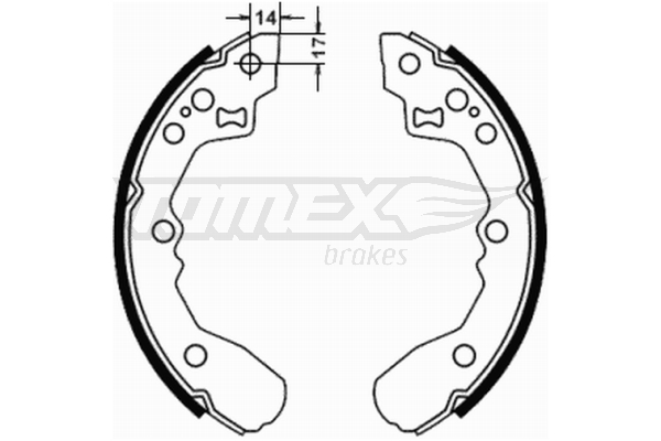 TOMEX BRAKES Bremsebakkesæt tx2178 bagaksel for KIA