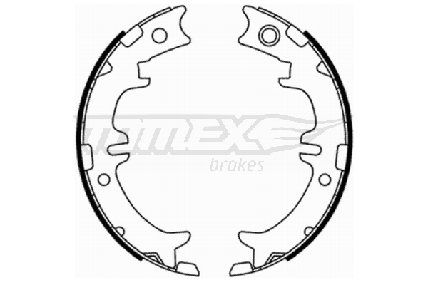 TOMEX BRAKES Bremsebakkesæt tx2176 bagaksel for TOYOTA LEXUS